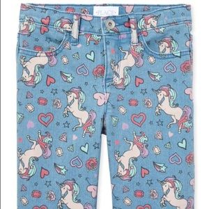 Girls Unicorn Denim Skimmer Shorts 16
